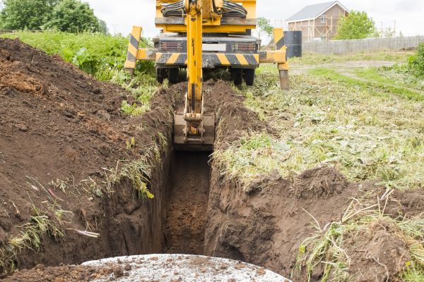 Drainage Trench Installation in Waynesville