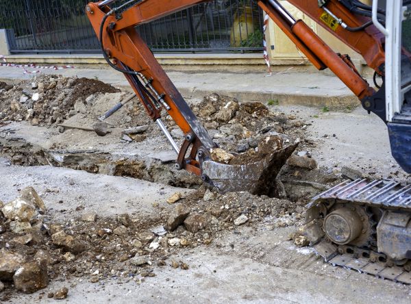 Gas Line Excavation in Waynesville
